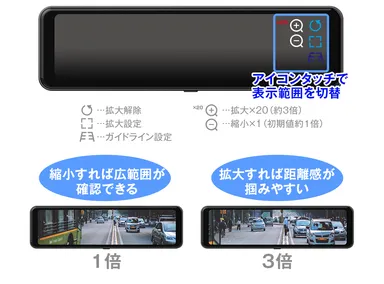 リア映像ズーム表示機能