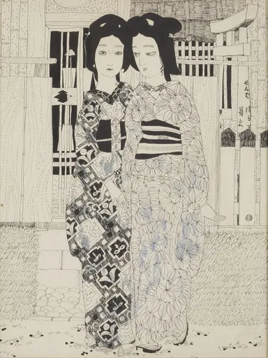 堂本印象《九軒の女》1912年 京都府立堂本印象美術館蔵