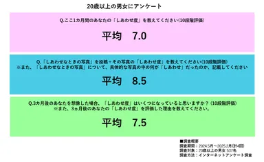 年間調査結果におけるしあわせ度平均値