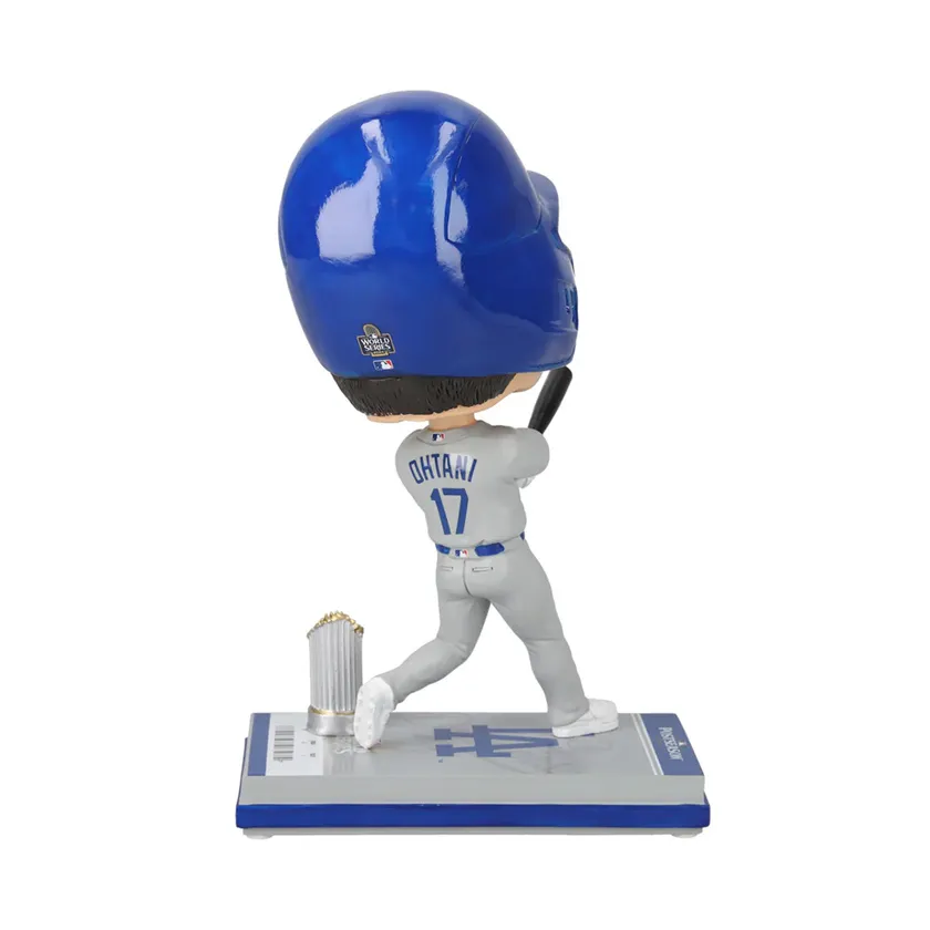大谷翔平 2024 World Series Champion Player トロフィー & チケット台座付 世界限定ボブルヘッド後ろ