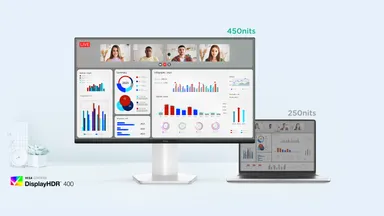 オフィス環境でも見やすいため、普段の作業に最適