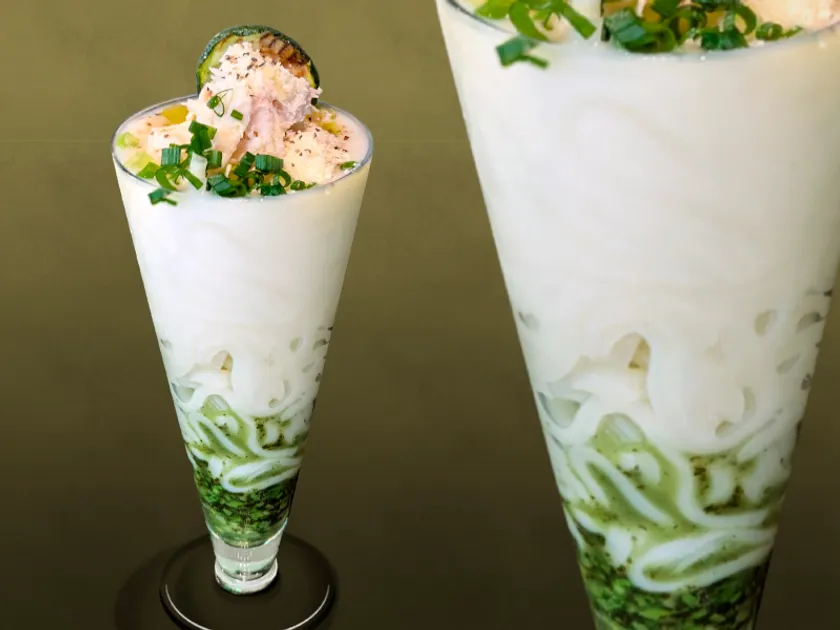 冷香トリュフのバジルクリームうどん