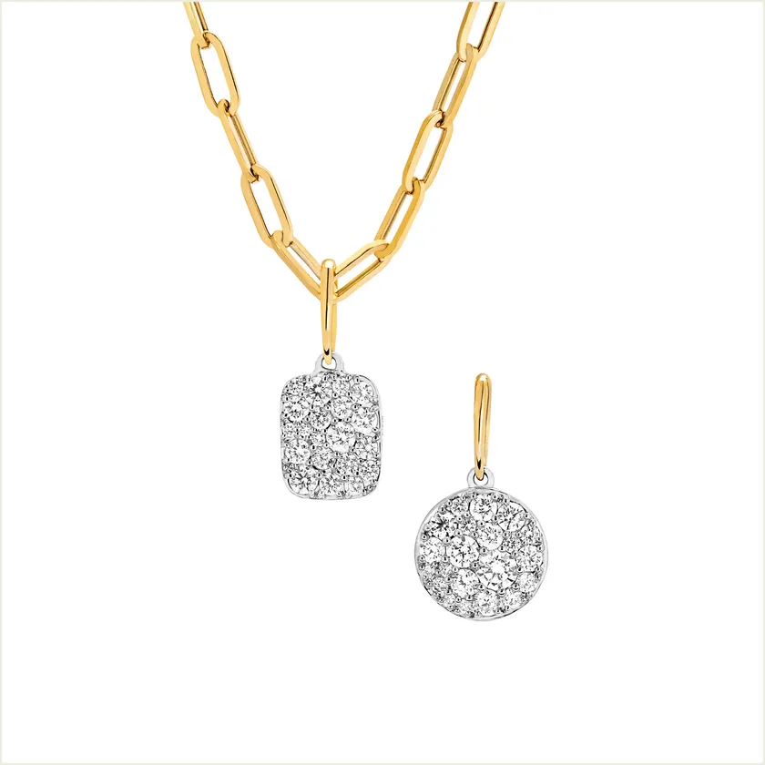 Pt950/K18YG ダイヤモンド チャーム (2)