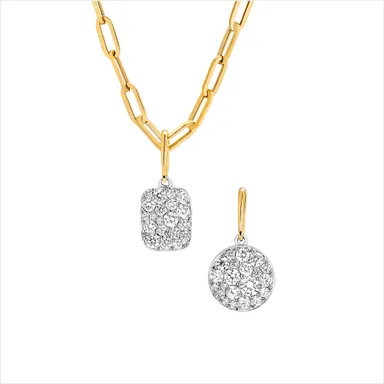 Pt950／K18YG ダイヤモンド チャーム (2)