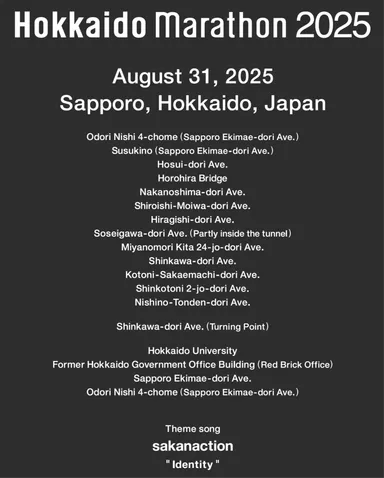 コースになっている通り名などをエンドロール風に展開