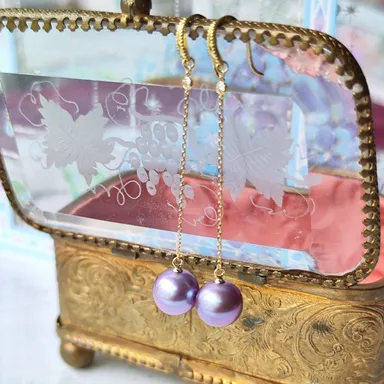 紫陽花パール ピアス(2)