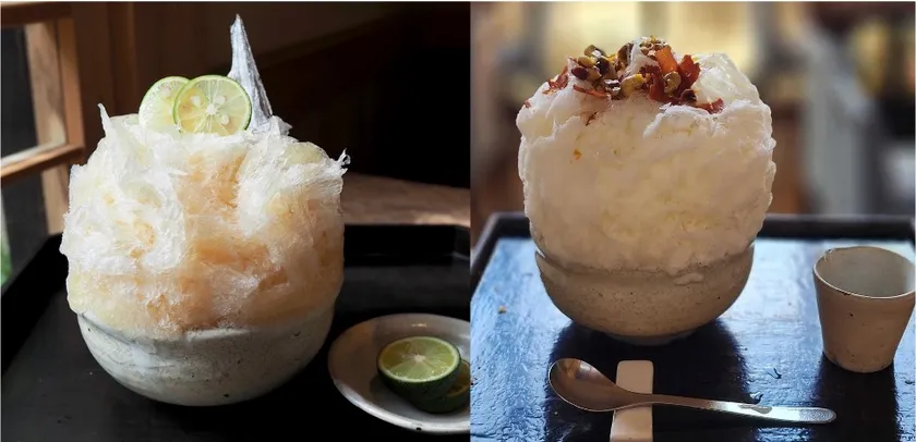 (写真左から)「和三盆すだち」、「PREMIUMヨーグルト」