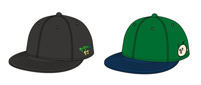 サイドワンポイントベースボールキャップ 各1,758円