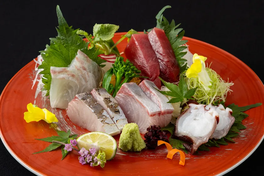 朝〆鮮魚の五種盛り合わせ