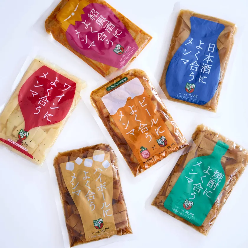 お酒によく合うメンマシリーズ6種