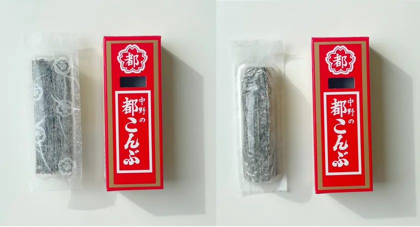 深絞り包装(左:表側、右:裏側)