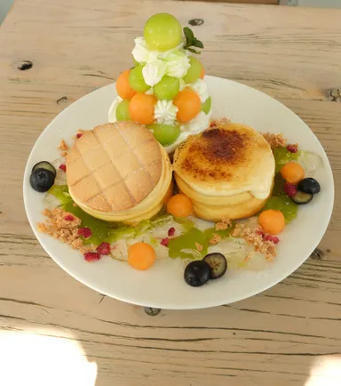 メロめろんブリュレパンケーキ