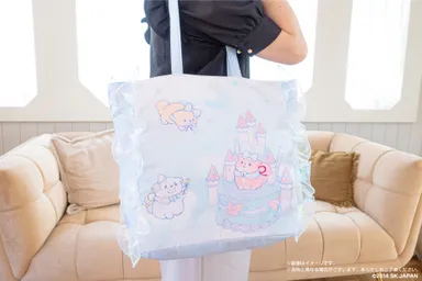 忠犬もちしば×ペパーミント フリル付きトートバッグ