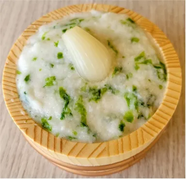 青のりらっきょうねば小丼