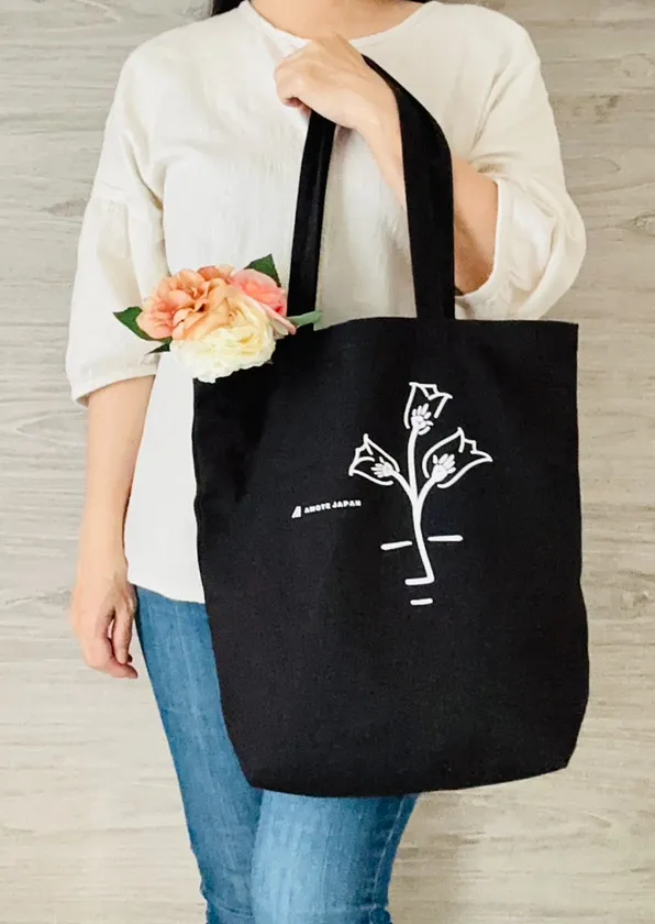 キャンバストートバッグ 花
