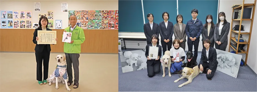 左図：東日本盲導犬協会、奈良部 武司 事務局長　右図：いばらき盲導犬協会、斉藤 つぎ 代表理事