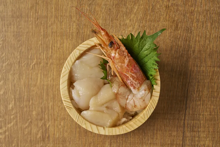 エビ帆立ミニ桶丼