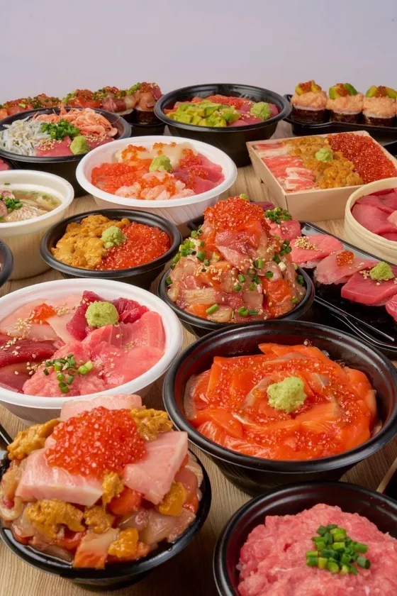 ＜感謝の5種 熱海堪能ミニ桶丼＞