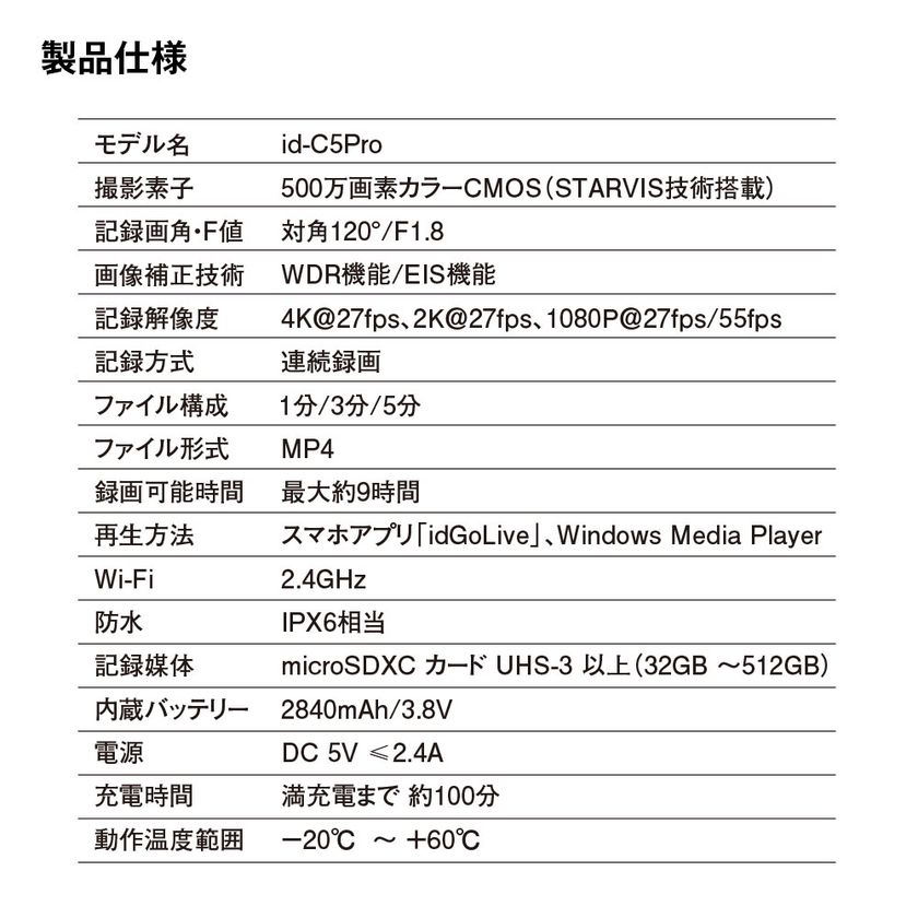 製品仕様