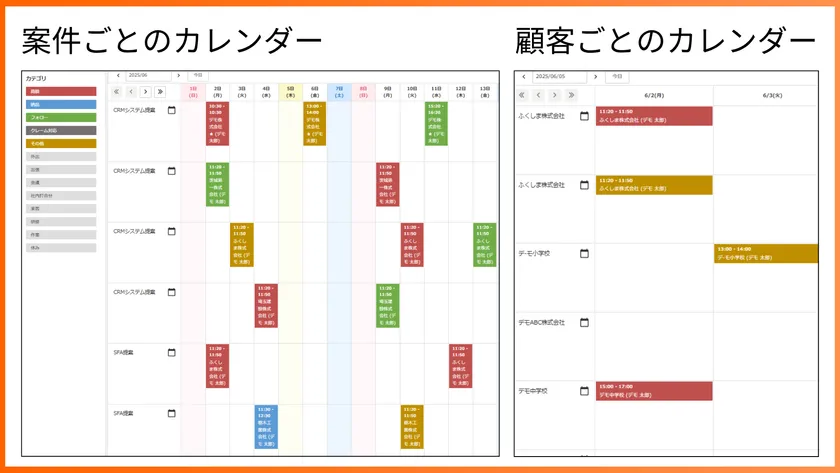 リソースカレンダーの強化
