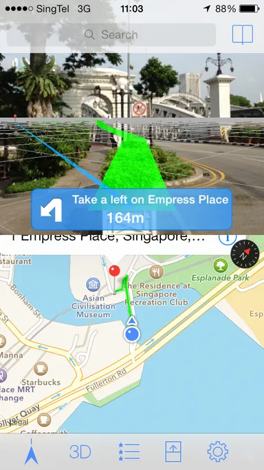 ARルート案内画面（縦）
