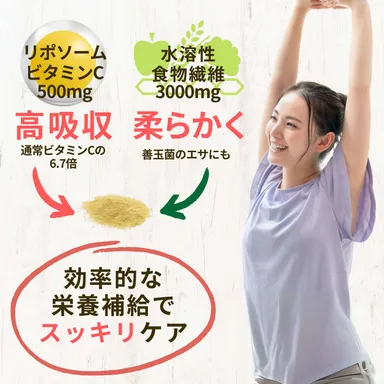 リポソームビタミンCと食物繊維の特徴