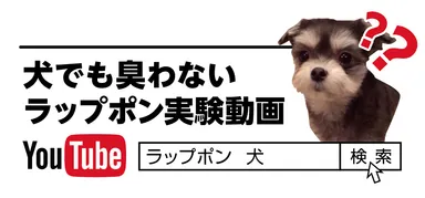 犬でも臭わないラップポン実験動画