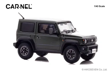 CARNEL 1/43 スズキ ジムニー シエラ JC (JB74W) 2018 Jungle Green：右前