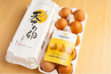 道の駅常総オリジナルブランド卵「天てり卵」
