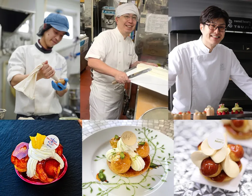 スイーツ名言の人気投票でTOP3に輝いたシェフたちと各店のサントノレ