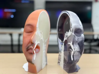 顔を0.02mm精度で再現した『3D Live Clone Face Model』プロトタイプ (発案者富田大介本人データによる精密再現)(2)
