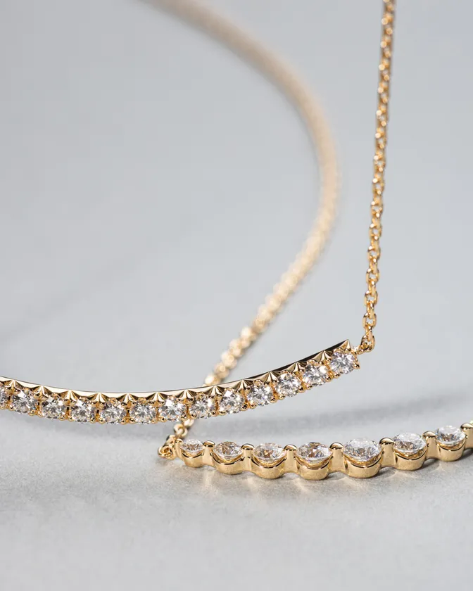 新作ラインダイヤネックレスを先行お披露目