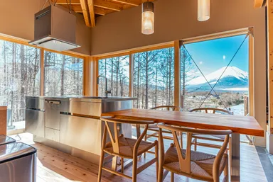 富士山の見えるダイニング