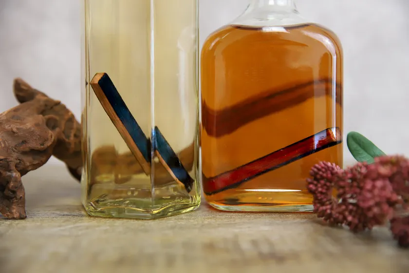 ウイスキーと焼酎瓶に入れて14日後