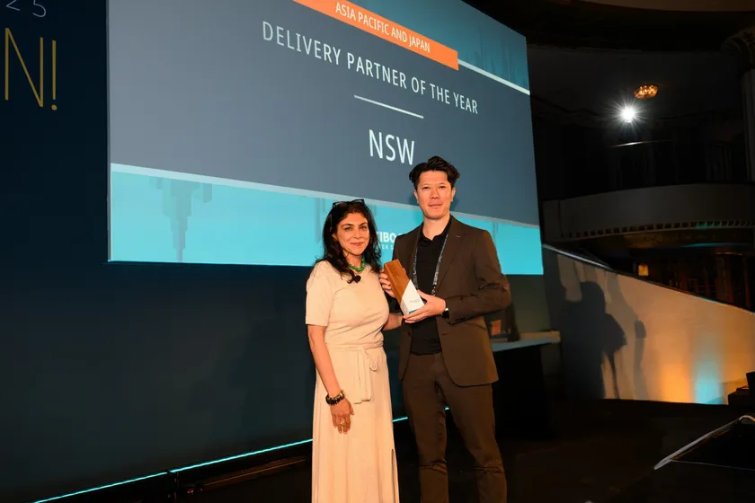 左からStibo Systems Gauri Chawla、NSW株式会社 田中 梓