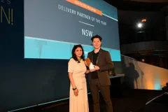 左からStibo Systems Gauri Chawla、NSW株式会社 田中 梓