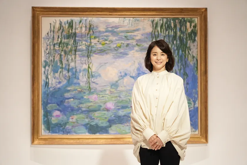 展覧会アンバサダーは石田ゆり子さん ※国立西洋美術館で撮影された写真です。 (C)NTV