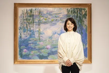 展覧会アンバサダーは石田ゆり子さん　※国立西洋美術館で撮影された写真です。　(C)NTV
