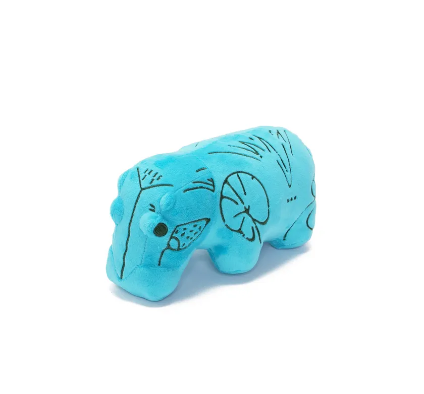 青いカバぬいぐるみ