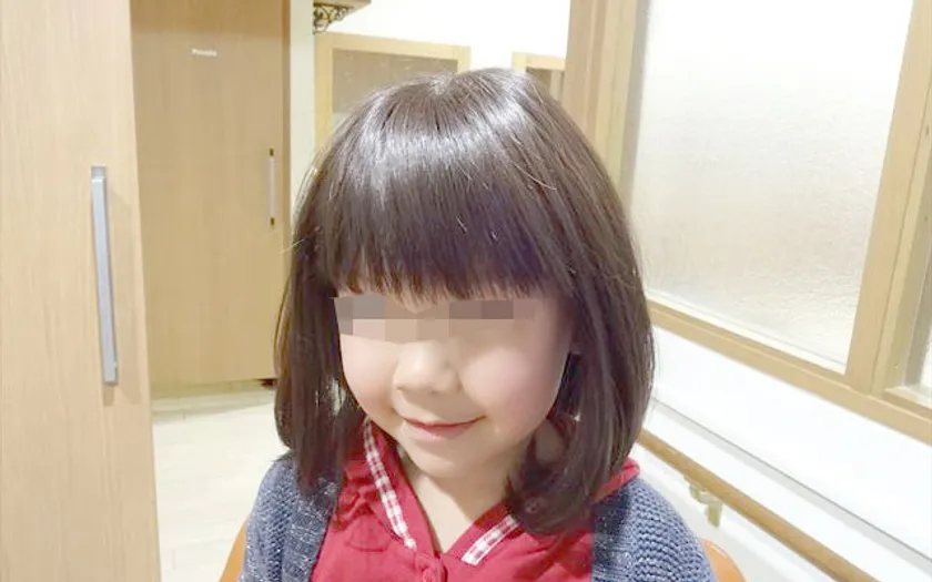 ウィッグ着用後の様子