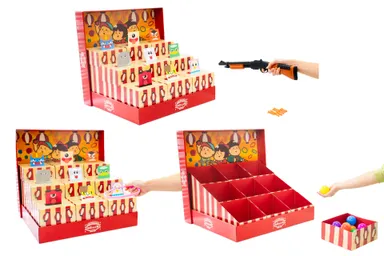 「縁日ノあそび箱」一つで射的・わなげ・玉入れあそびができる