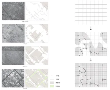 格子状防風林形成過程