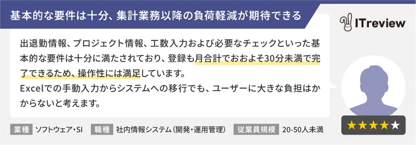「manage 勤怠」ご利用企業様からの声2