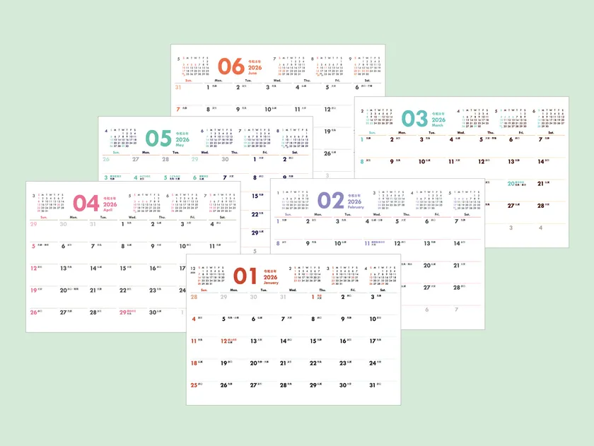 表面は6種類のカラーリング