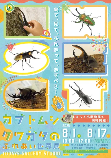 カブトムシ・クワガタのふれあい世界展 キービジュアル
