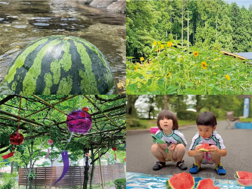 スイカ割と夏風景