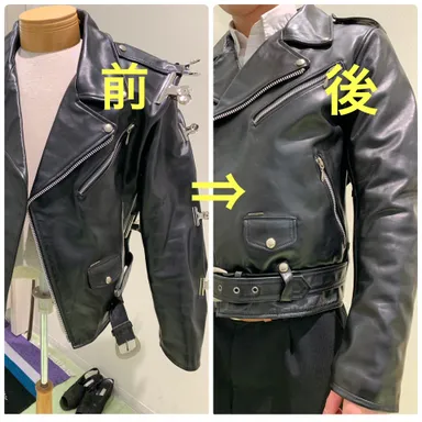 革ジャンをスマートに