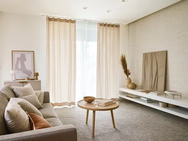 カーテンレール：モノブレンド16　グレージュ Bキャップ　ネクスティダブルセット