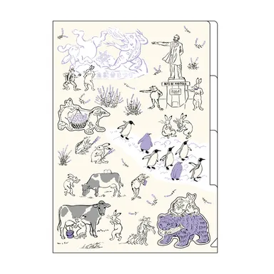 北海道×鳥獣戯画 クリアファイル