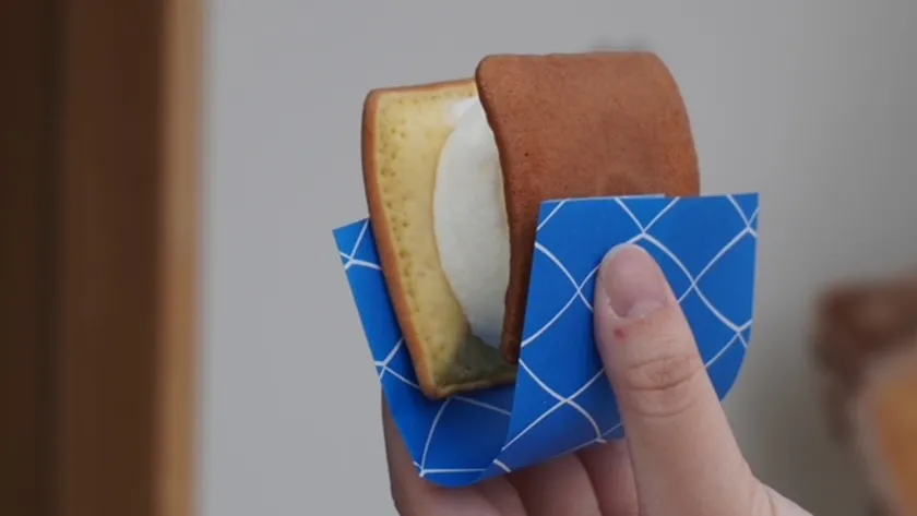 自家製塩でつくる塩アイスどら焼き